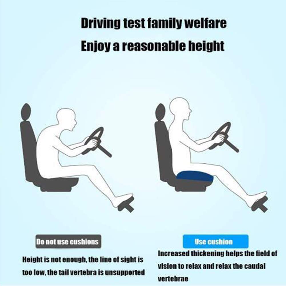 Car Booster Seat Cushion Raise The Height For Short People Driving Hip (Tailbone) And Lower Cack Fatigue Relief Suitable For Tru