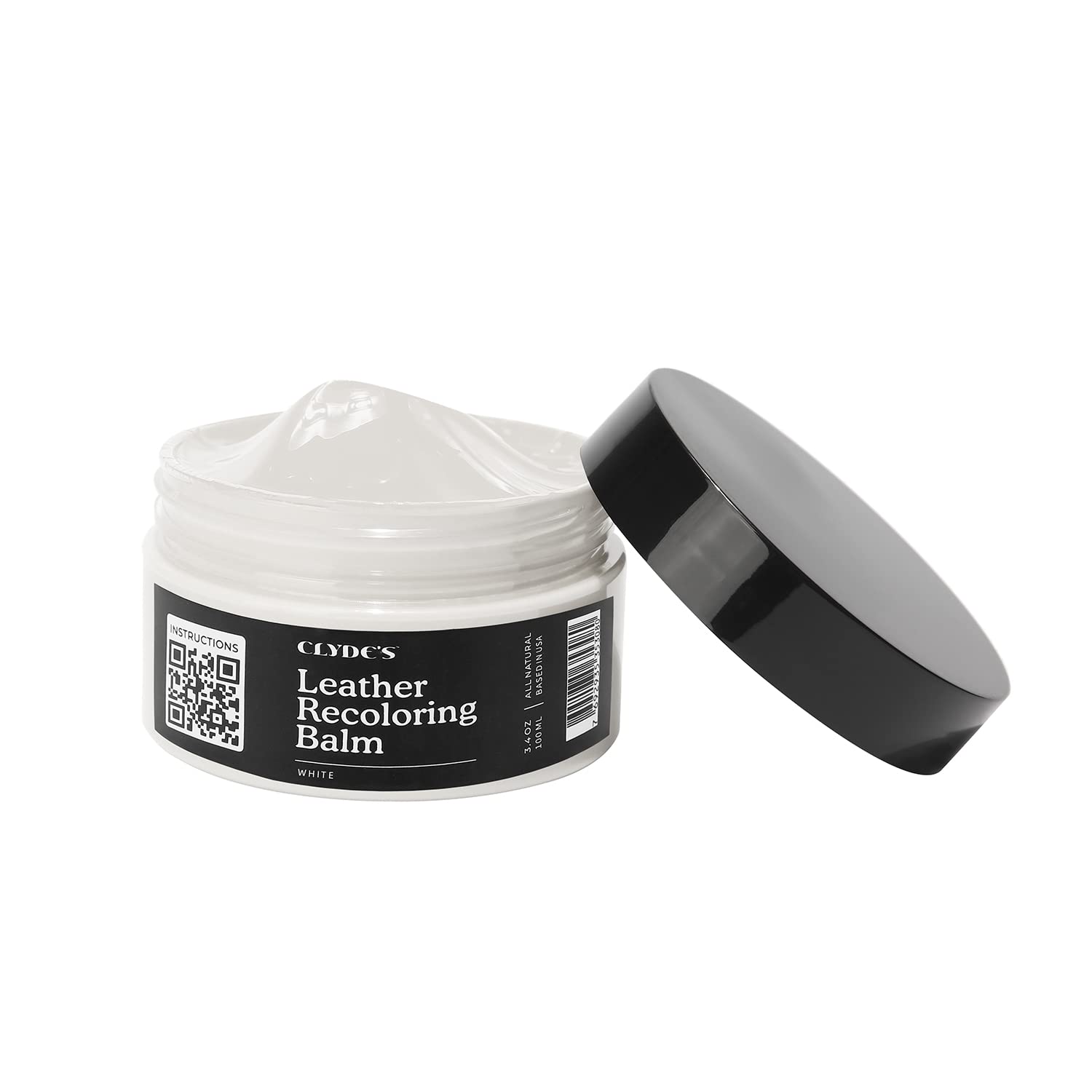 Clyde'S Recoloring Balm | Non-Toxic Material Dye & Restorer For Furniture, Car Seats, & More | 23 Colors (White, 100Ml)
