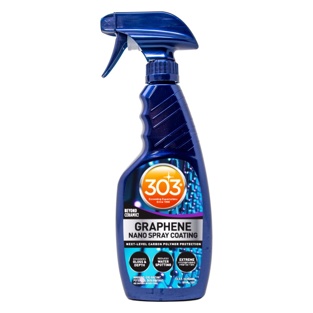 303 Graphene Nano Spray Coating - Next Level Carbon Polymer Protection, Enhances Gloss and Depth, Extreme Hydrophobic Protection
