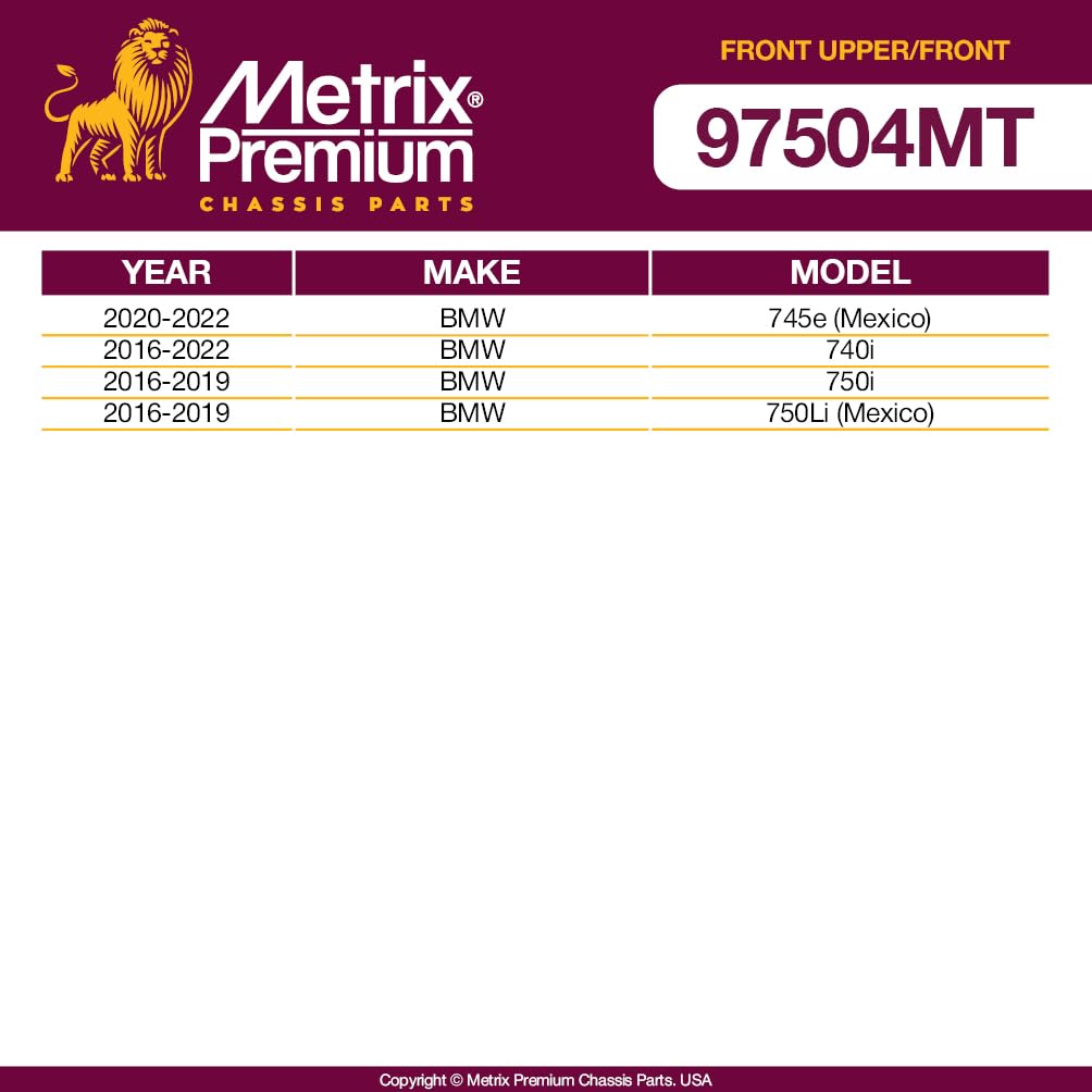 Metrix Premium Chassis Parts - 4 Pc Front Upper Control Arm & Front Sway Bar Stabilizer End Link Kit Fits 20-22 Bmw 745E (Mexico