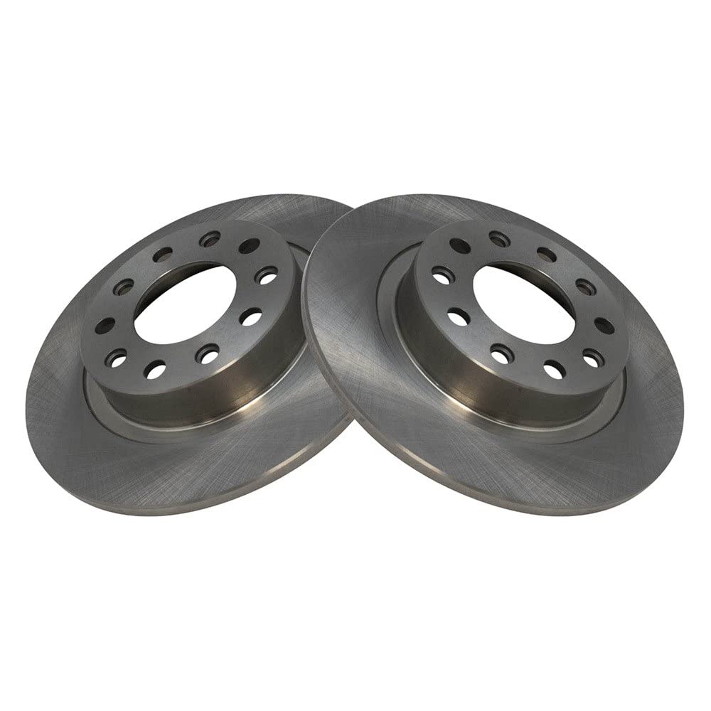 Trq Rear Brake Rotors Set Solid Compatible With 2013-2016 Dodge Dart