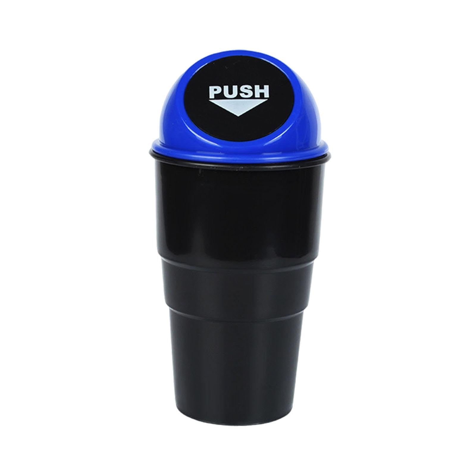 Club Bollywood Generic Car Cup Holder Trash Can with Lid Car Garbage Can for S Truck Blue Lid| Trash Cans & Wastebaskets| Trash 