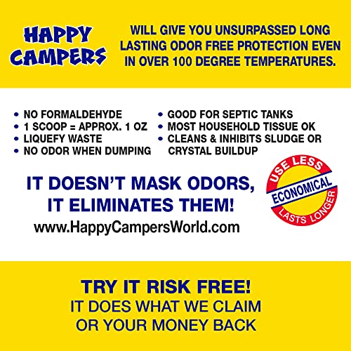Happy Campers Rv Black Tank Treatment - 130 Treatments Eliminate Odors In Camper Holding Tanks