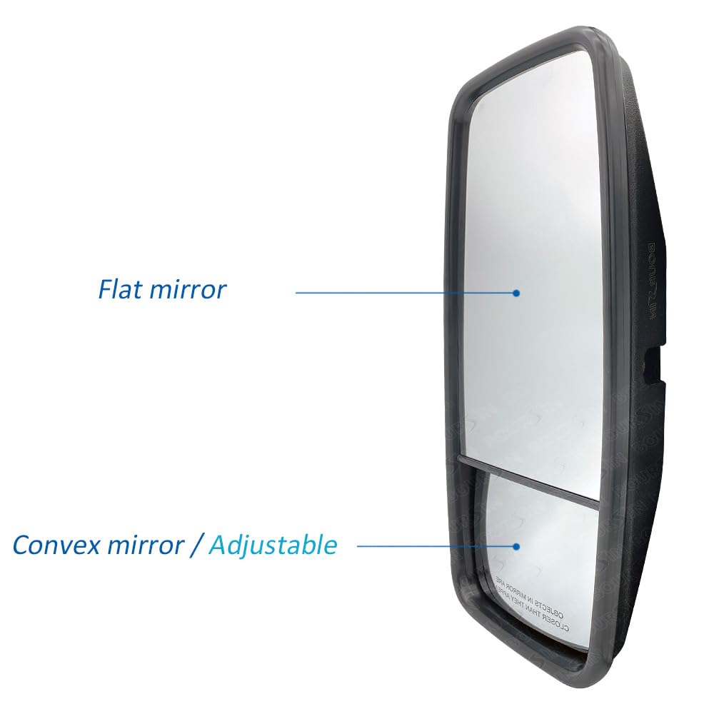 Side Door Mirror Lh For ISUZU NPR NPR-HD NQR NRR Chevrolet GMC W4500 W5500 3.0L 5.2L 6.0L 08-24 (Without heating) Driver Side