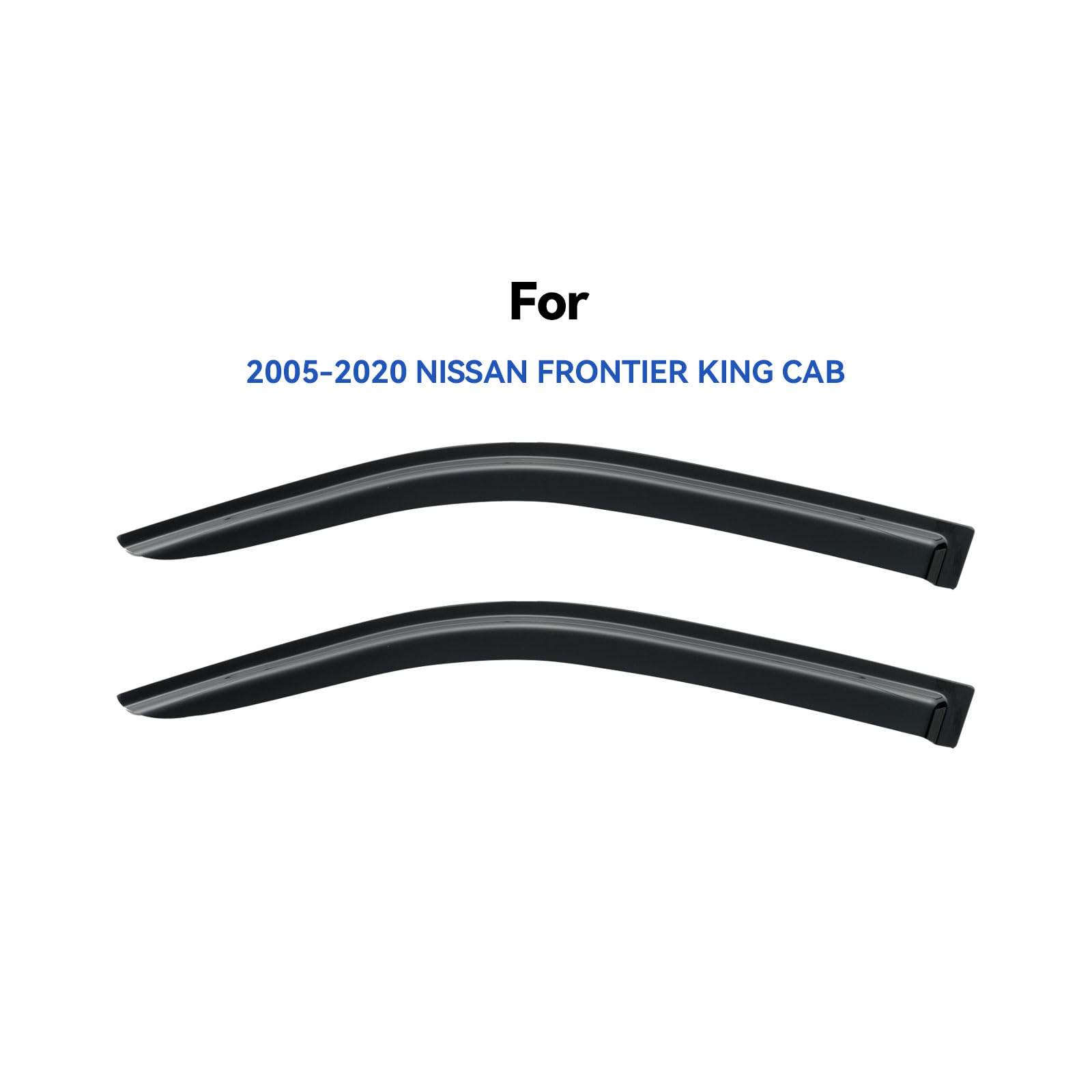 Window Visors Rain Guards For 2005-2020 Nissan Frontier King Cab, Out-Channel Window Vent Wind Deflectors Visors Shades For 05-2