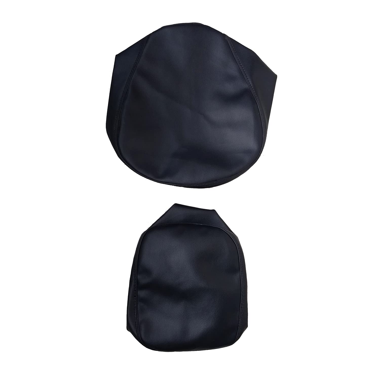 BikenWear Foux Leather Seat Cover with Coushion Compatible with Royal Enfield Meteor Motorcycle (Black)