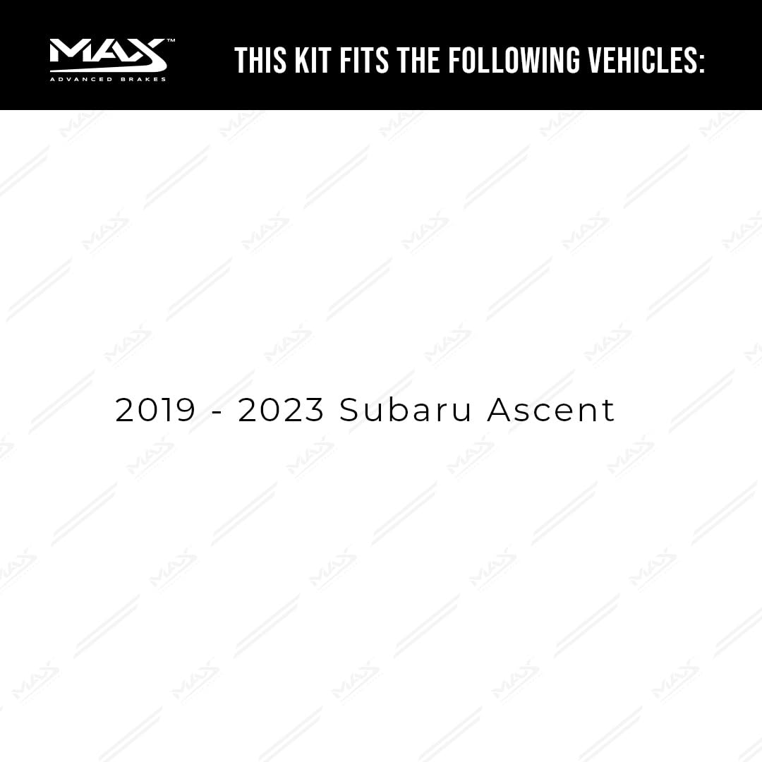 Max Advanced Brakes Front Brake Kit Compatible With 2019 2020 2021 2022 2023 Subaru Ascent Replacement Geomet Coated Oe Disc Bra