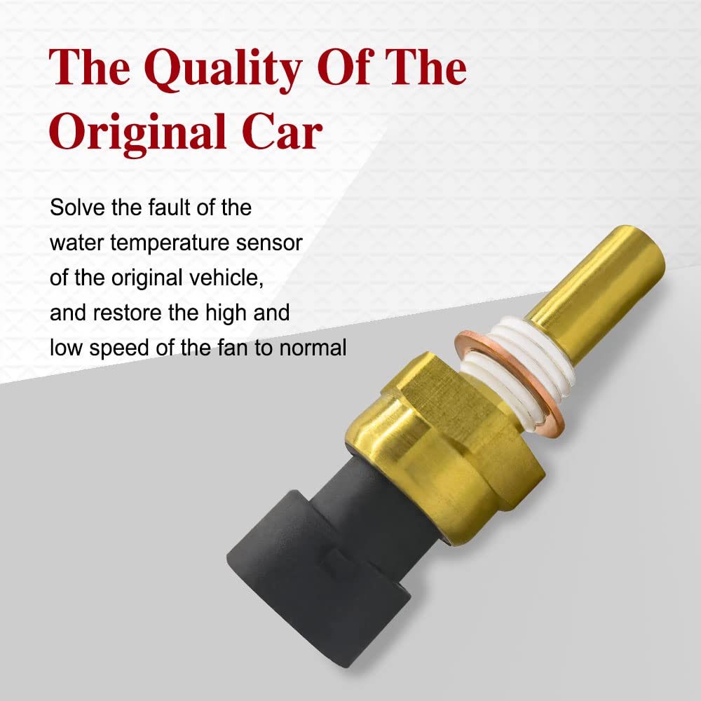Engine Coolant Temperature Sensor, Compatible with Chevy Cavalier Cobalt Equinox Express Silverado 1500 2500 HD 3500 GMC Sierra