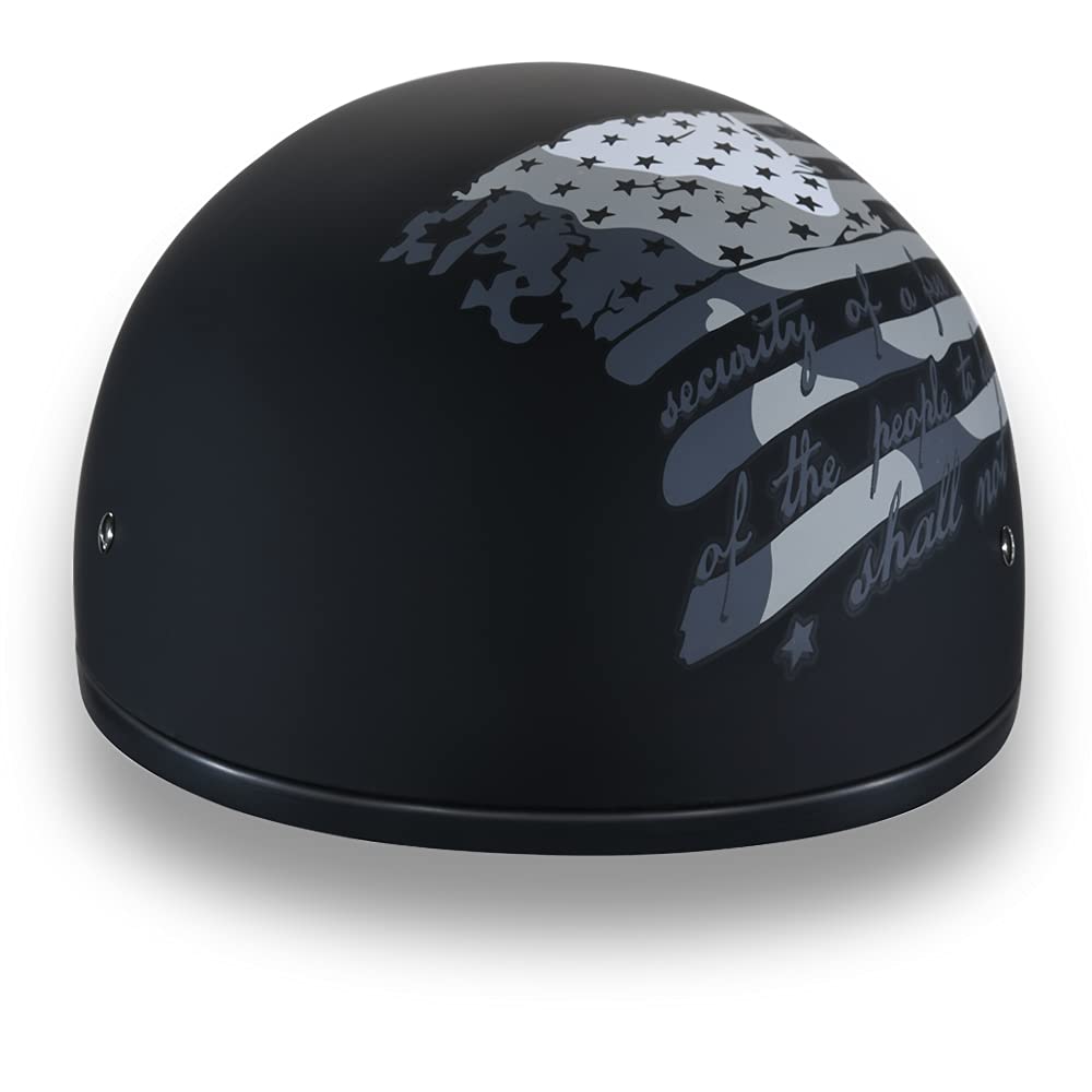 Daytona Helmets Half Skull Cap Motorcycle Helmet - Dot Approved [2Nd Amendment] [L]