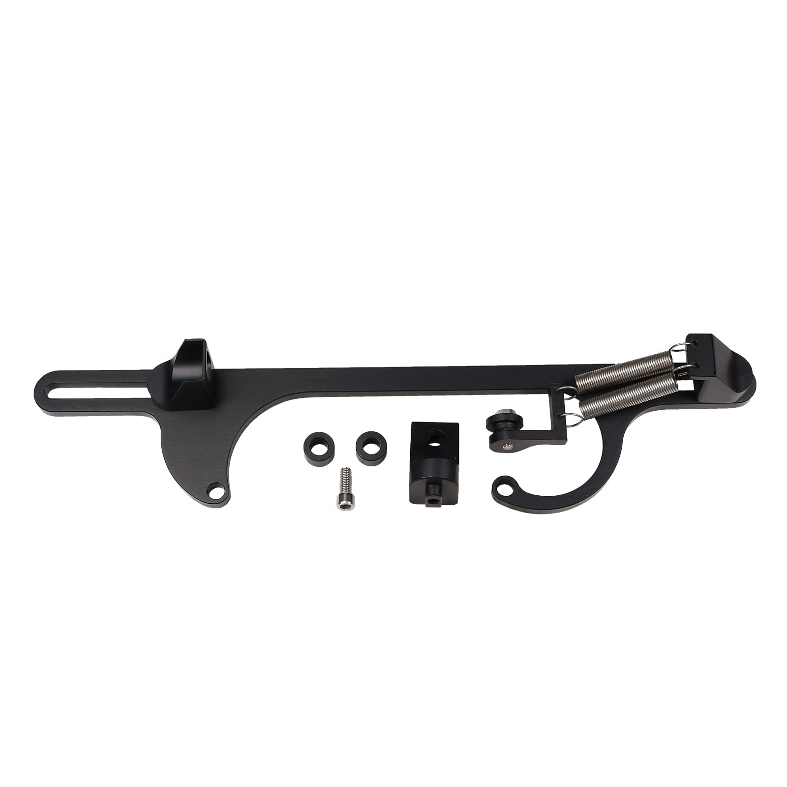 Wowyzl Throttle Cable Bracket For 4150 4160 Series Adjustable Aluminum Carburetor Bracket (Black)