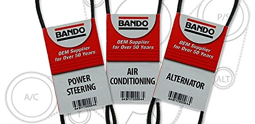 Bando 4Pk820, Bando 4Pk845, Bando 4Pk895 Oem Quality Serpentine Belt Set Compatible With 1997 Honda Crv,1998 Honda Crv, 1999 Honda Crv, 2000 Honda Crv, 2001 Honda Crv Complete Drive Belt Set
