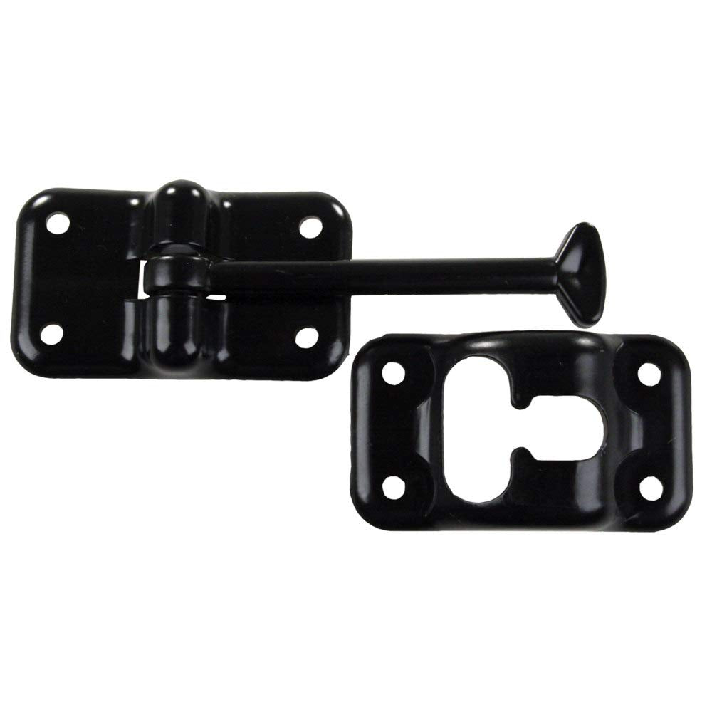 Jr Products 10324 Plastic T-Style Door Holder - Black, 3-1/2''