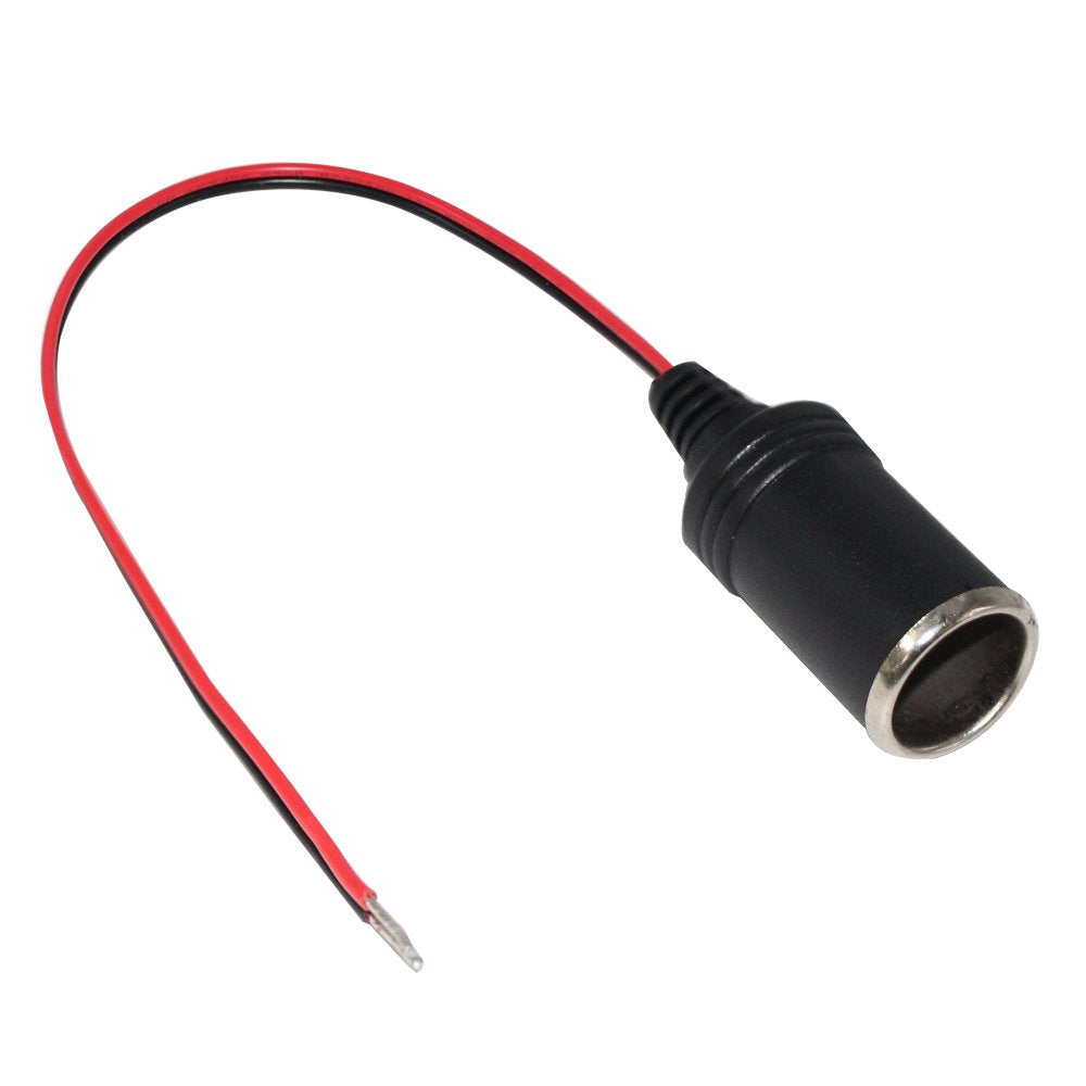 [2 Pack] Kuncan 12V 1Ft Car Cigarette Lighter Female Socket Extension Cable, Cigar Cable With Female Socket Connector For Gps/Dashcam Car Charger