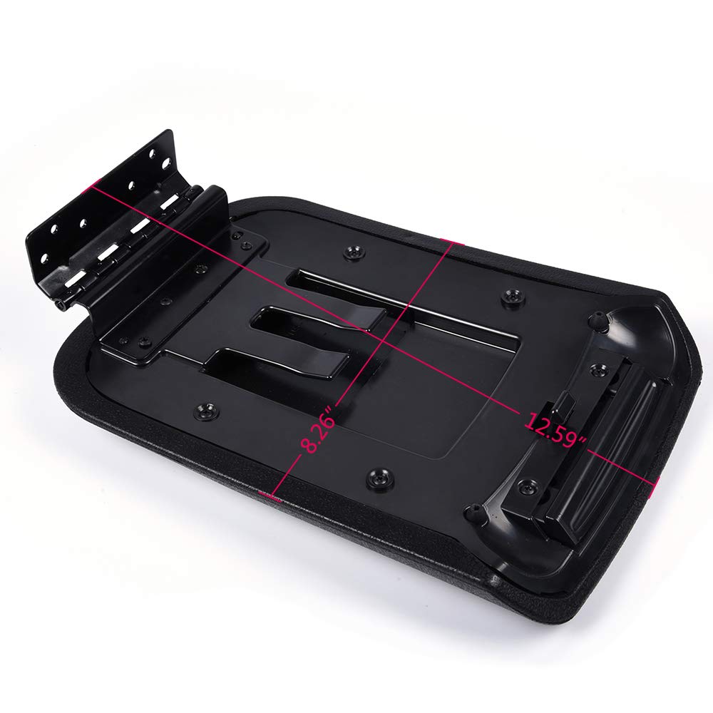 G-PLUS Center Console Armrest Lid with Latch Black Compatible with Ford Mustang 2005-2009 Replacement 5R3Z6306024AAC, 5R3Z-63060