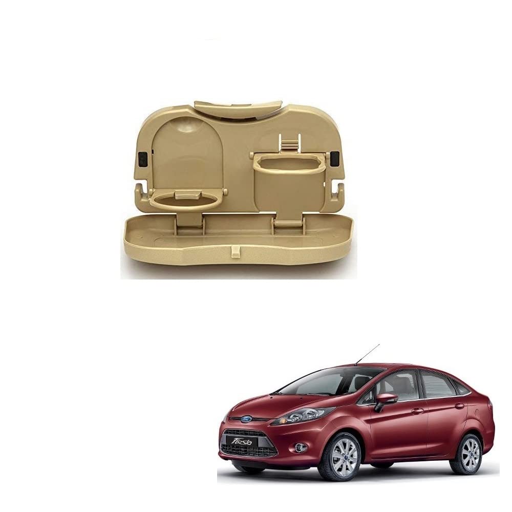 Stylish Foldable Compact Car Back Seat Tray for Food/ Drinks/ Cup/ Bottle Holder Universal Pack of 1 Suitable for Ford Fiesta