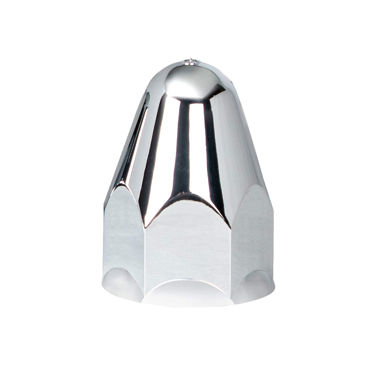United Pacific 10045Cb - Wheel Lug Nut Cover Set - 1-1/2'' X 2-3/4'' Chrome Plastic Bullet Nut Covers - Push-On (60 Pack),