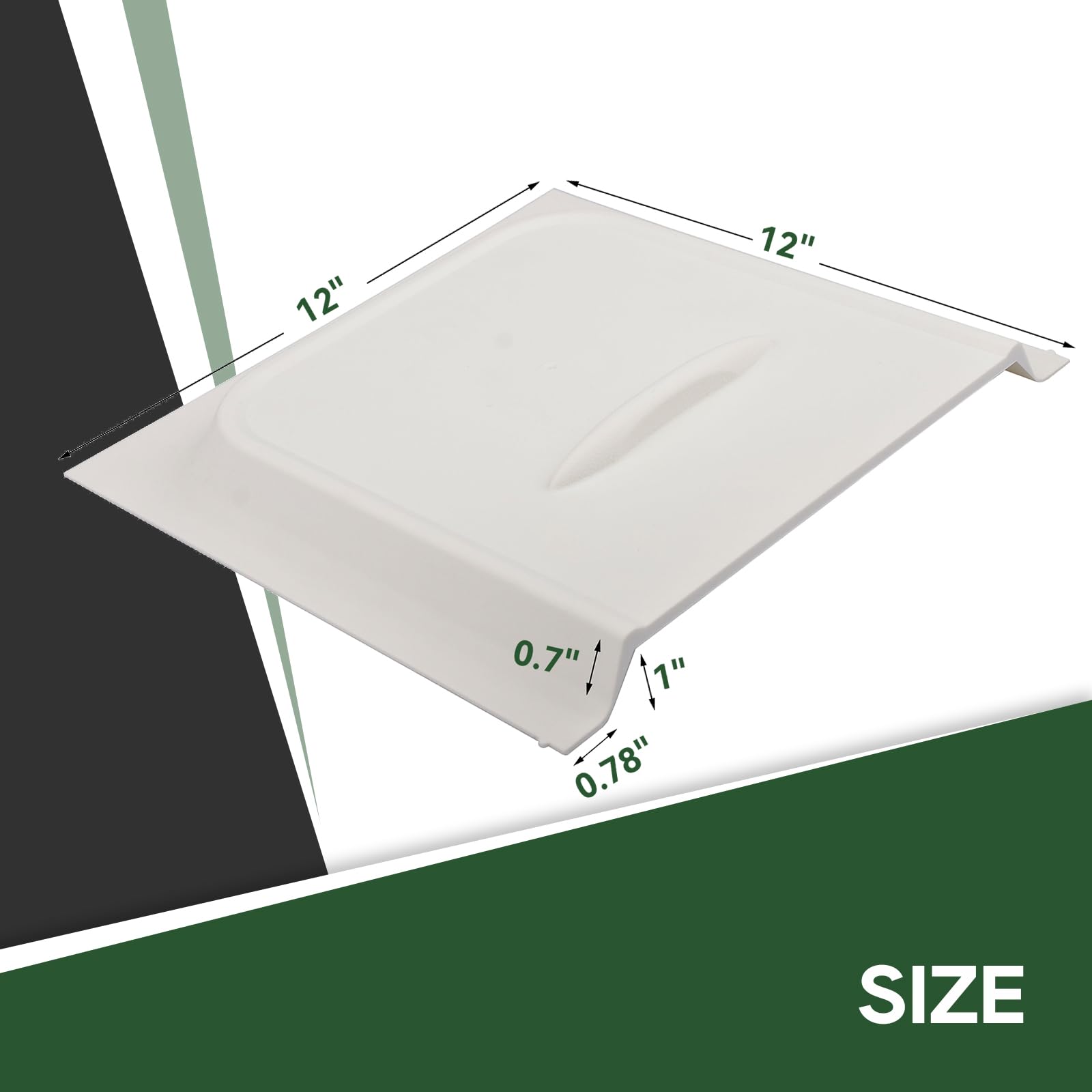 RVGUARD RV Screen Door Slide - 12" Panel with Slide Stop, OEM Replacement for RV, Camper, Travel Trailer, White, Model RGRSDS