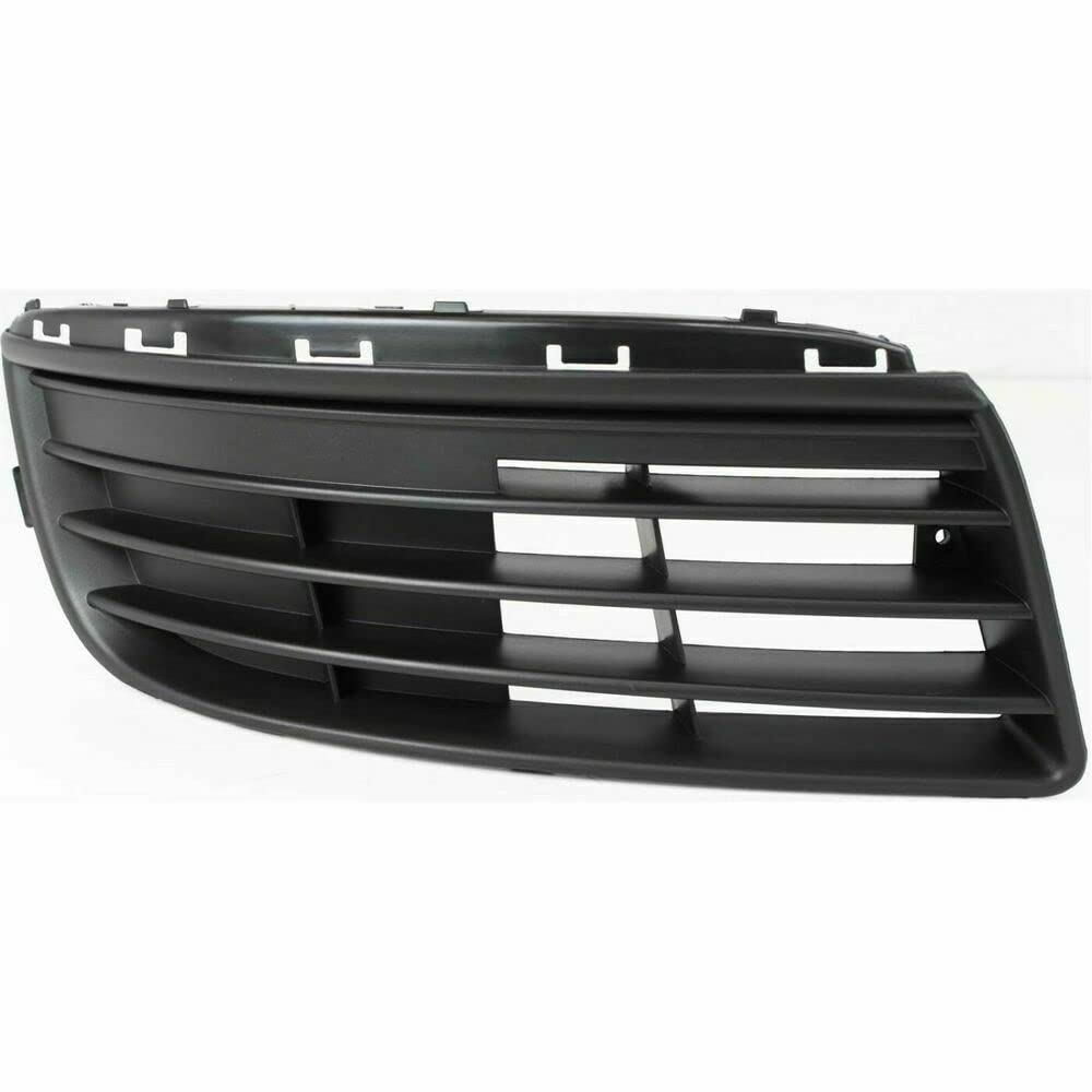 Dat Auto Parts Front Left Driver Side Bumper Cover Cover Grille Insert Trim Replacement For 2005-2010 Volkswagen Jetta Black Mol