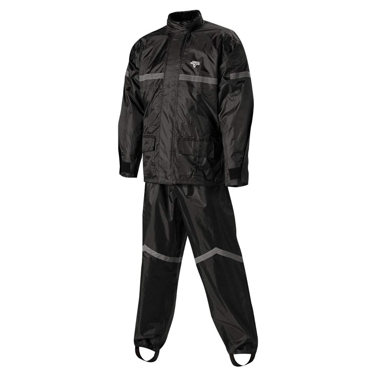 Nelson Rigg Stormrider Rain Suit; 100% Waterproof, Pants And Jacket Included With Reflective Striping (Black, 3X-Large)