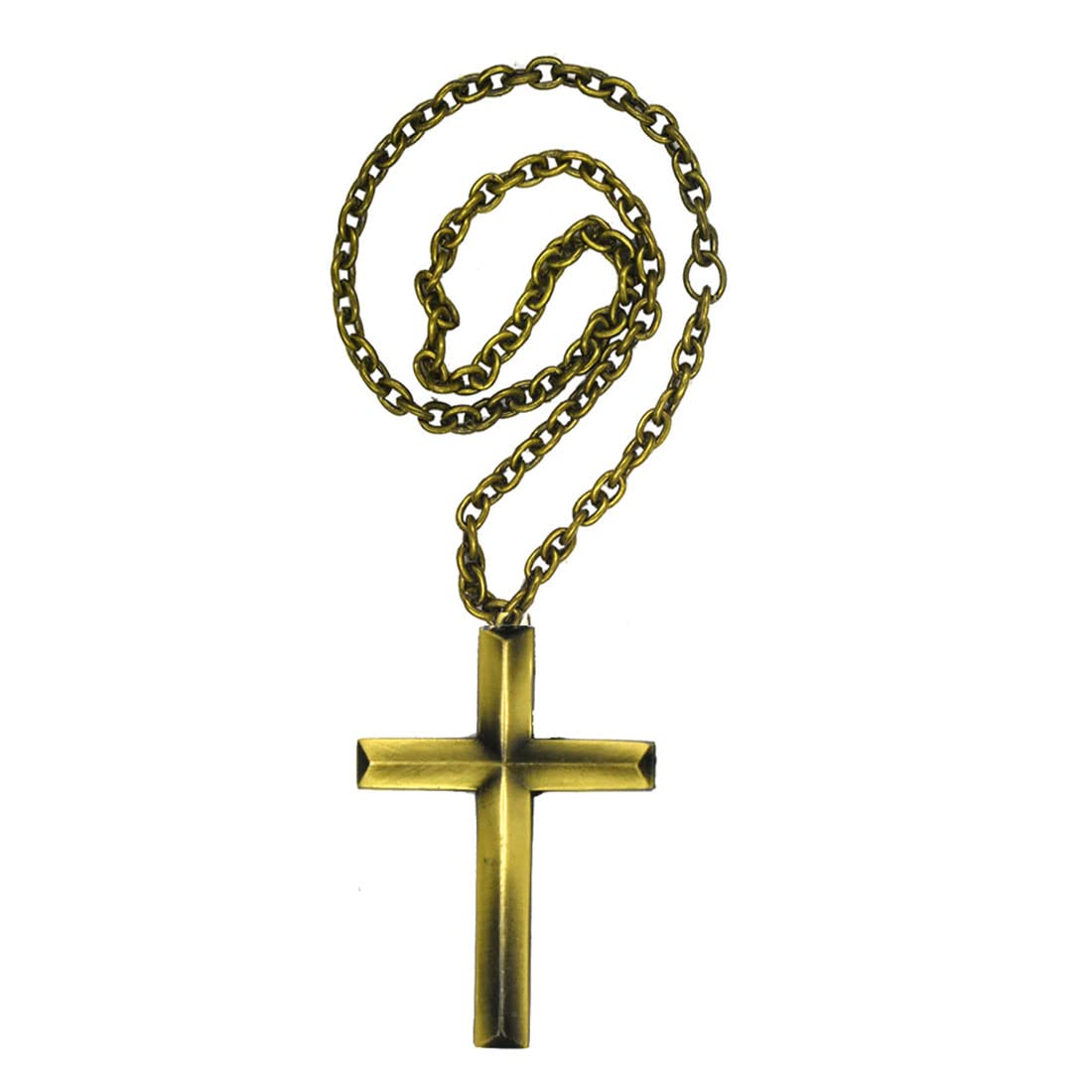 AFH Jesus Crucifix Cross Bronze Car Mirror Charm Decorative Hanging Ornament Dream Catcher Positive Vibes Balcony, Gift, Vehicle