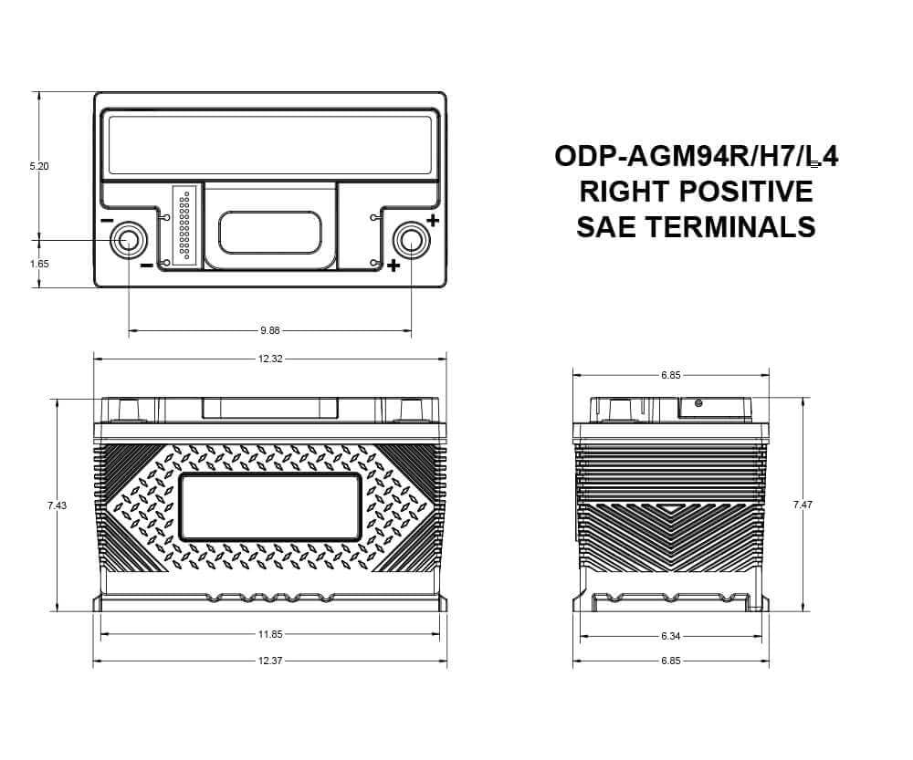 Odyssey Battery 94R-850 Performance Automotive Battery