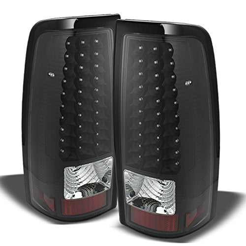 AKKON - For 03-06 Chevy Silverado 04-06 GMC Sierra Pickup Truck Black LED Tail Lights Brake Lamps Replacement