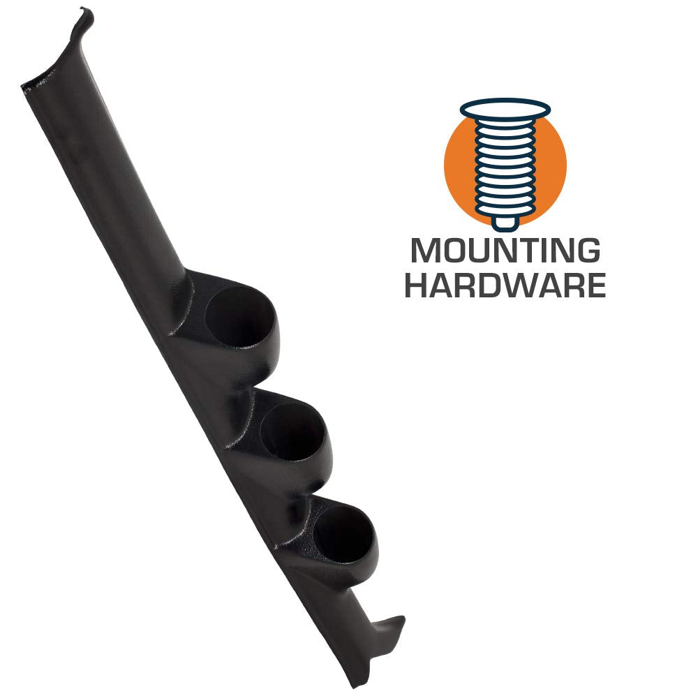 GlowShift Black Triple Pillar Gauge Pod Compatible with Honda Civic 1988-1991 - ABS Plastic - Mounts (3) 2-1/16'' (52mm) Gauges