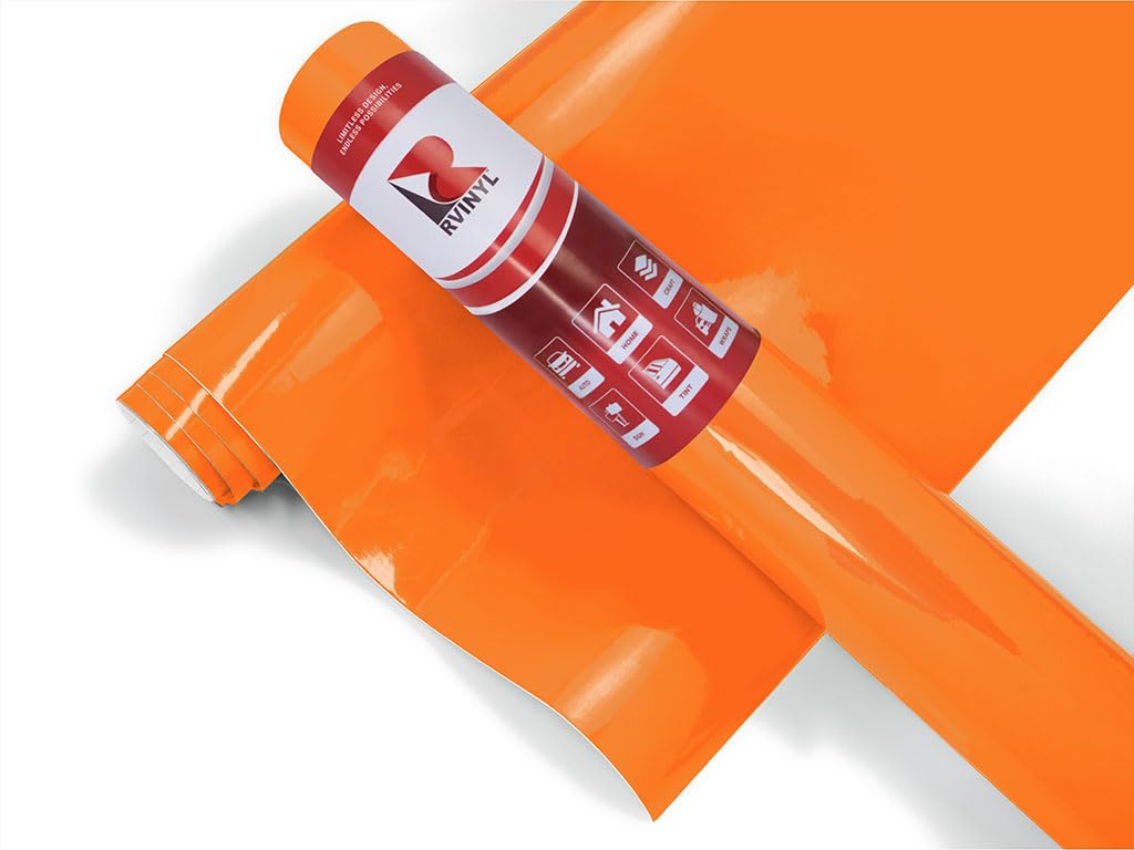 3M 2080 G54 Gloss Bright Orange (5Ft X 30Ft) Vinyl Wrap Film Sheet With Air-Release For Cars, Trucks & More (150Sq Ft Roll)
