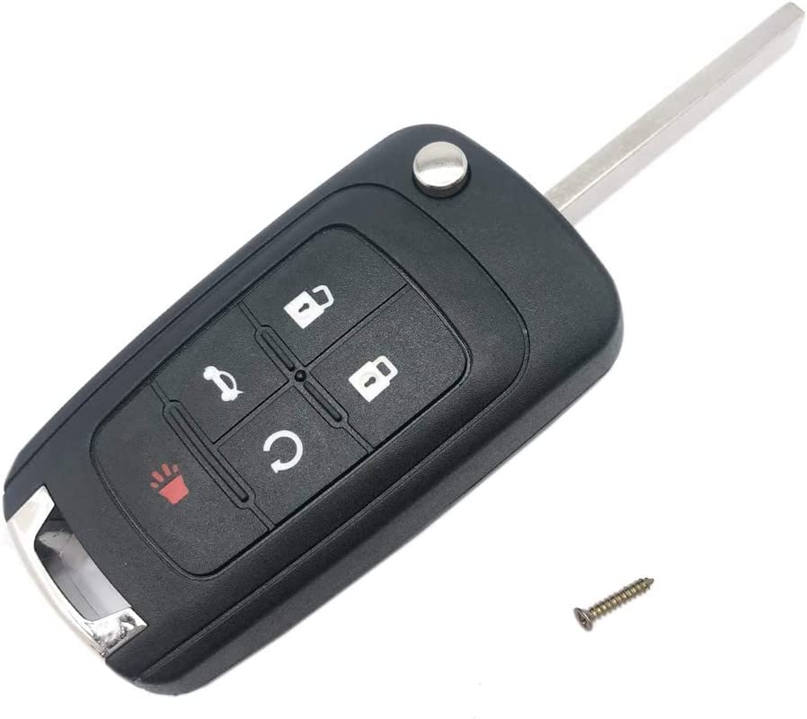 Horande Key Fob Cover Case for Chevy Malibu Cruze Camaro Volt Equinox Sonic - 5 Buttons Replacement Shell OHT01060512