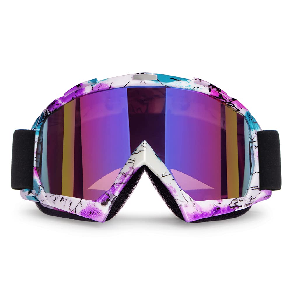 Motorcycle Goggles Atv Goggles Motocross Goggles Windproof Dirt Bike Goggles Dustproof Off Road Goggles Scratch Resistant Pu Hel