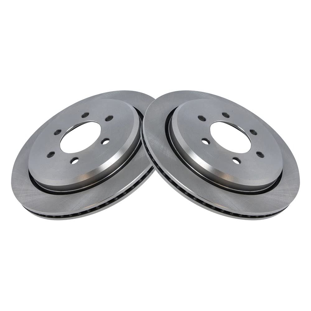 Trq Rear Brake Rotors Set Vented Compatible With 2003-2006 Ford Expedition Lincoln Navigator