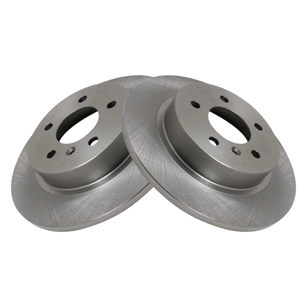 Trq Rear Brake Rotors Set Solid Compatible With 2006-2011 Buick Lucerne Cadillac Dts