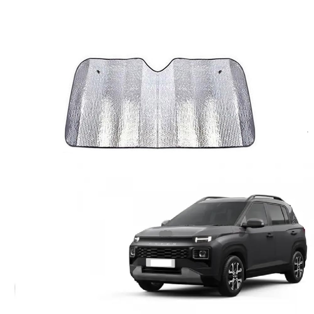 Car Windshield Silver Parking Foldable Sunshade for Heat Protection Useful on Front and Rear Windshield Glass Suitable for Exter