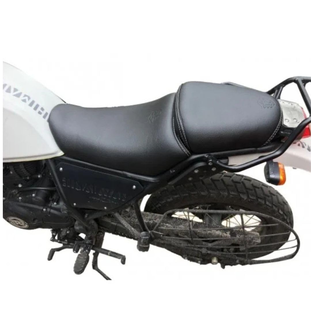 Sahara Seats Compatibility with Himalayan 411 Cushion Split Seat Cover (Black)