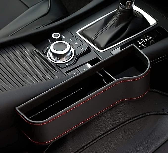 Vinsu Car Side Organizer For Driver Seat Gap Filler Console Side Pocket With Bottle Cans Holder, Space Saving Rack Holding Cards