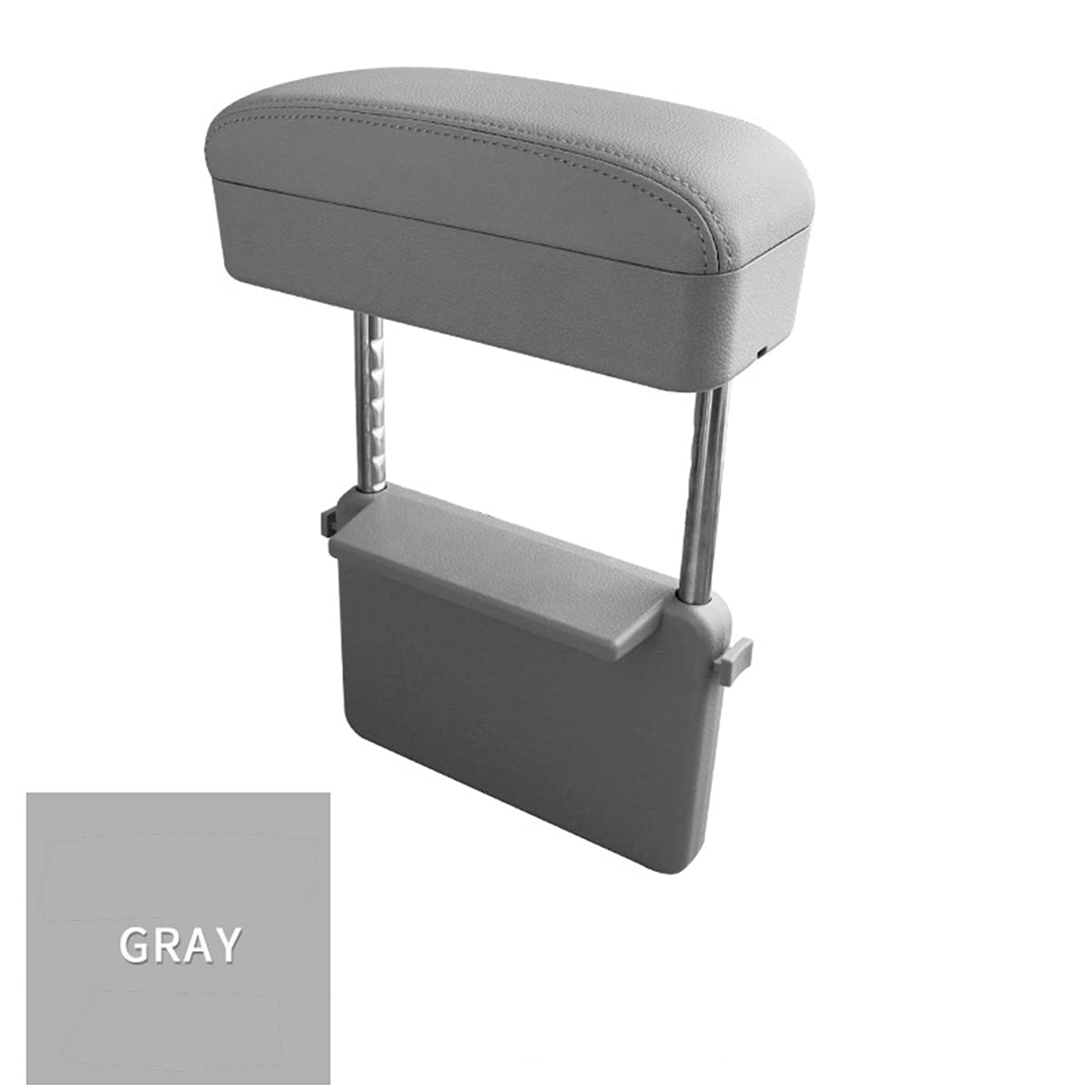 AOWIS Car Console Armrest Box Arm Rest Height Adjustable Comfort Elbow Pad Universal (Grey)