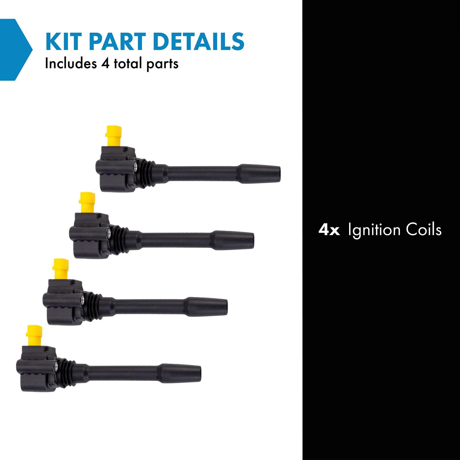 Trq Ignition Coil Set Compatible With 2017-2020 Fiat 124 Spider