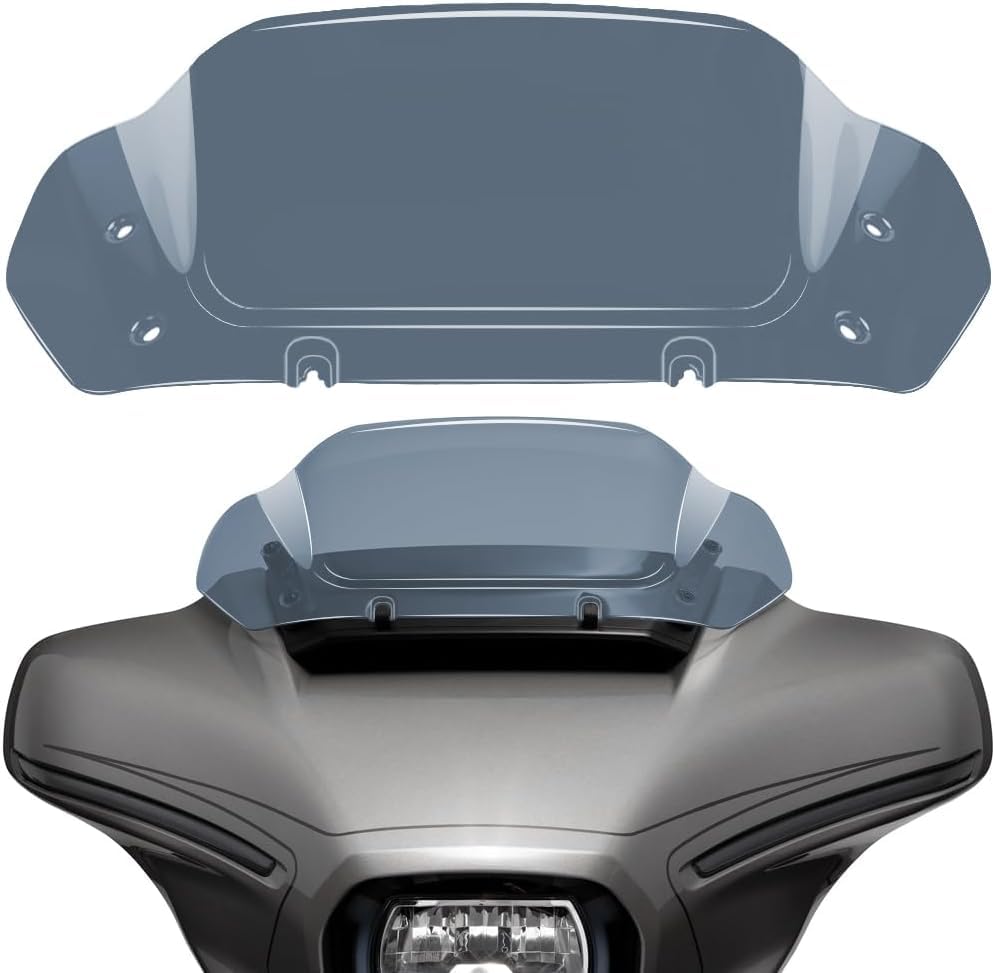 Wynmoto 10'' Smoke Wave Windshield Windscreen Wind Splitter Fit For Harley Davidson Cvo Street Glide Flhxse 2023-2024, Street Gl