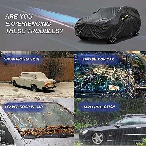 Koukou Waterproof Suv Car Cover Suitable For Nissan Rogue From 2001 To 2025, 7 Layers Windproof All Weather Waterproof Outdoor C