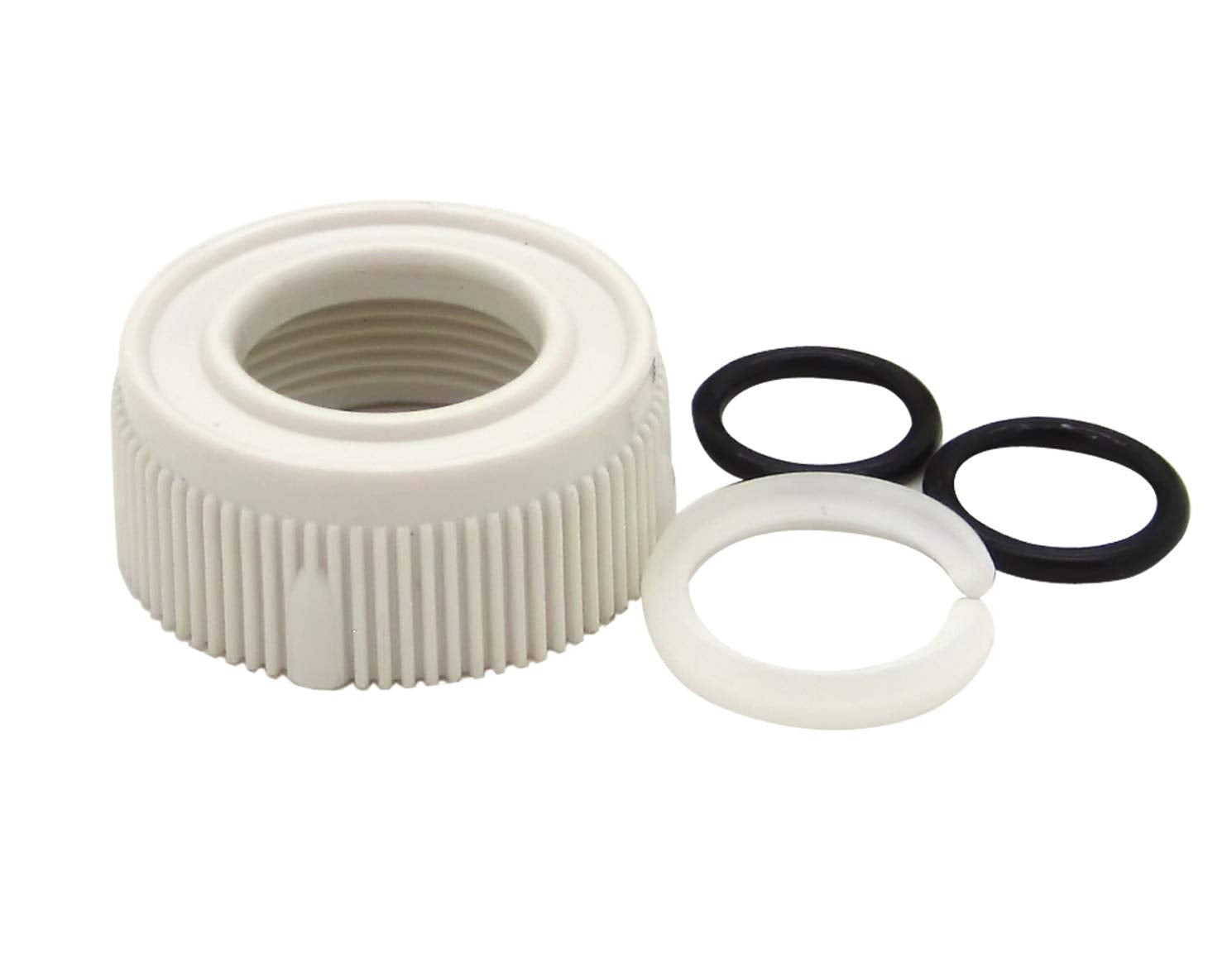Dura Faucet DFRK510WT RV Faucet Spout Nut and Rings Replacement Kit (White)
