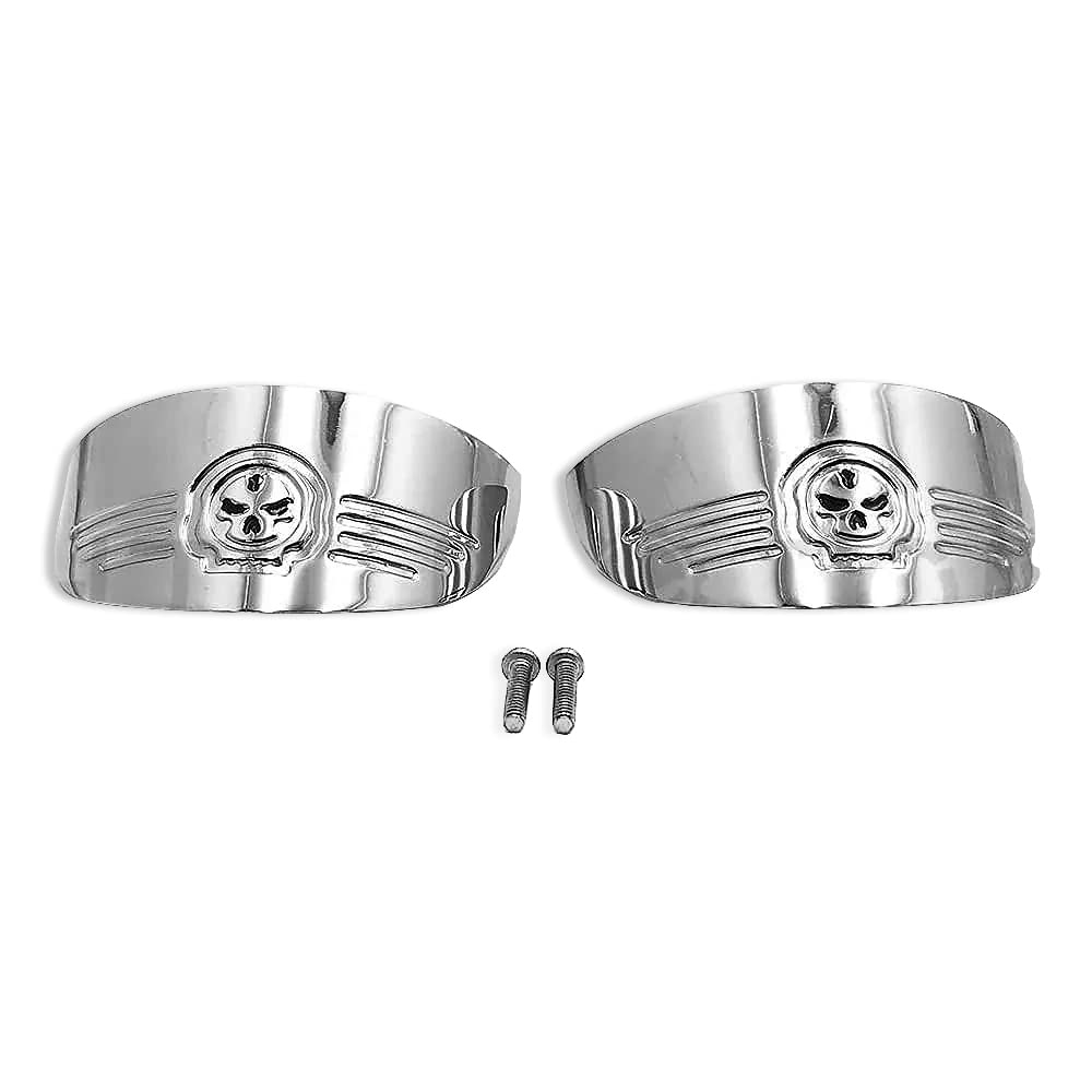 Httmt Mt325-020A- Skull Turn Signal Visors Compatible With Harley 86-92 Fxrt/86-90 Flst/88-17 Flstc/94-17 Flhr