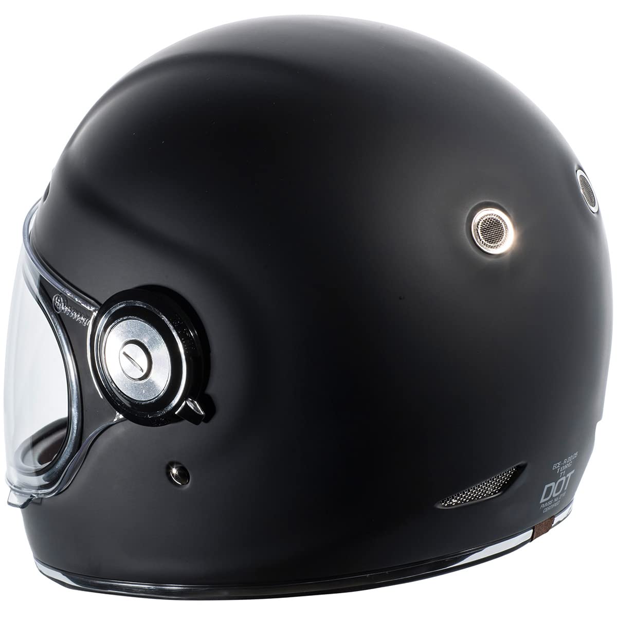 Torc T1 Unisex-Adult Retro Full-Face-Helmet-Style Motorcycle (Matte Black, X-Large)