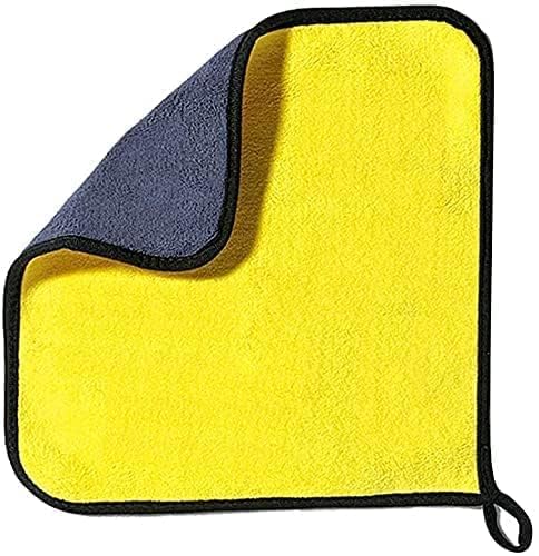 QNJLHeavy Microfiber Cloth for Car Cleaning and Detailing, Extra Thick Plush Microfiber Towel Dual Sided, LintFree, 40cm x 40c