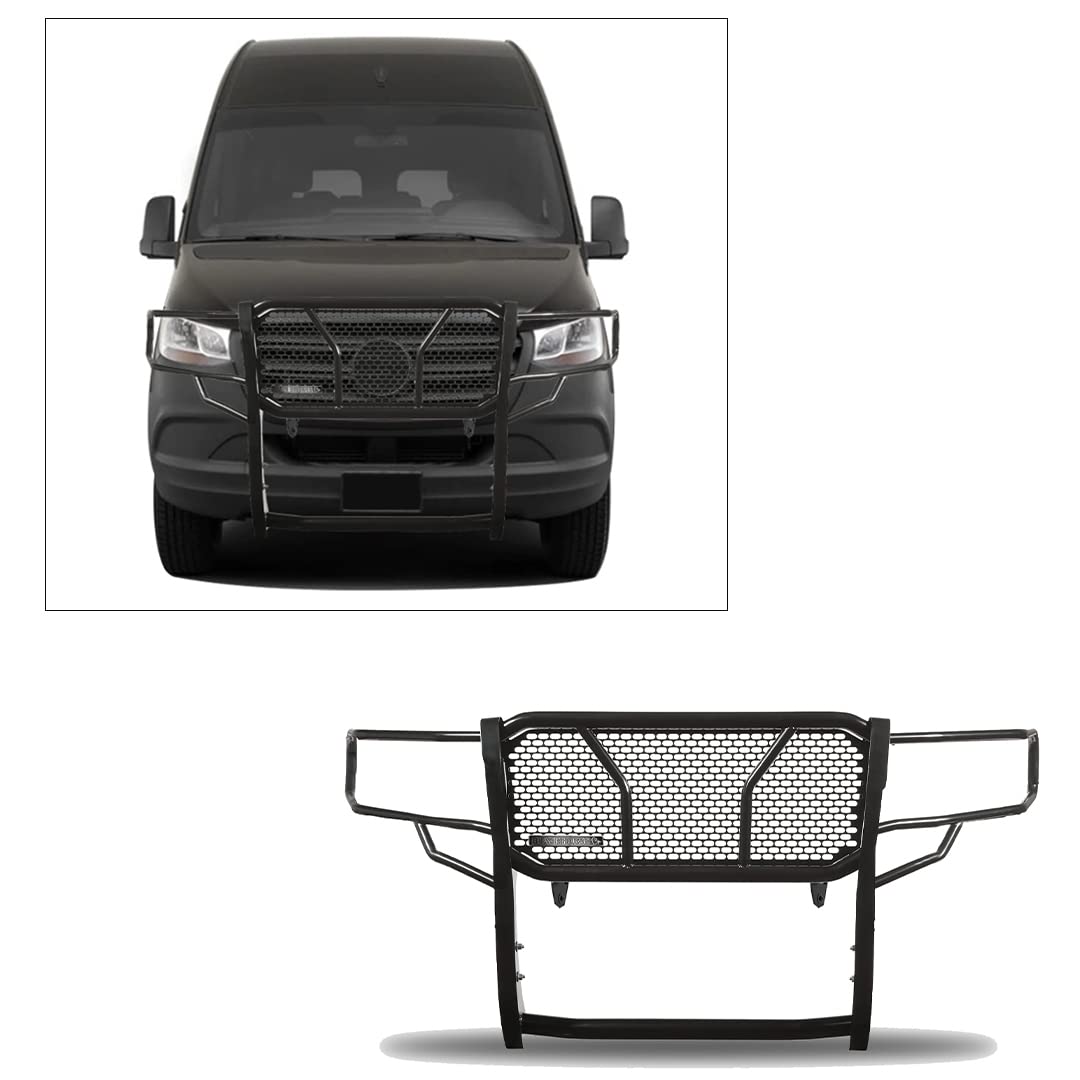 Black Horse RUGGED Grille Brush Bumper Guard, Alloy Steel, Extra Large, Black, Compatible with 2019-2025 Dodge Sprinter/Mercedes Benz 1500/2500