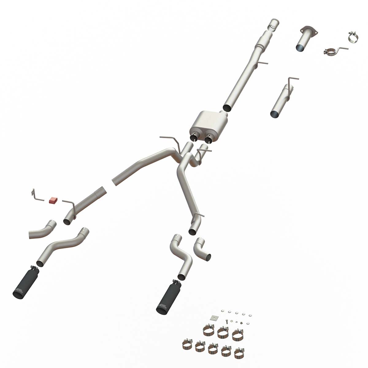Speed Fx Cat Back Performance Exhaust System Silverado/Sierra 1500 2007-2013, Silver (50100)
