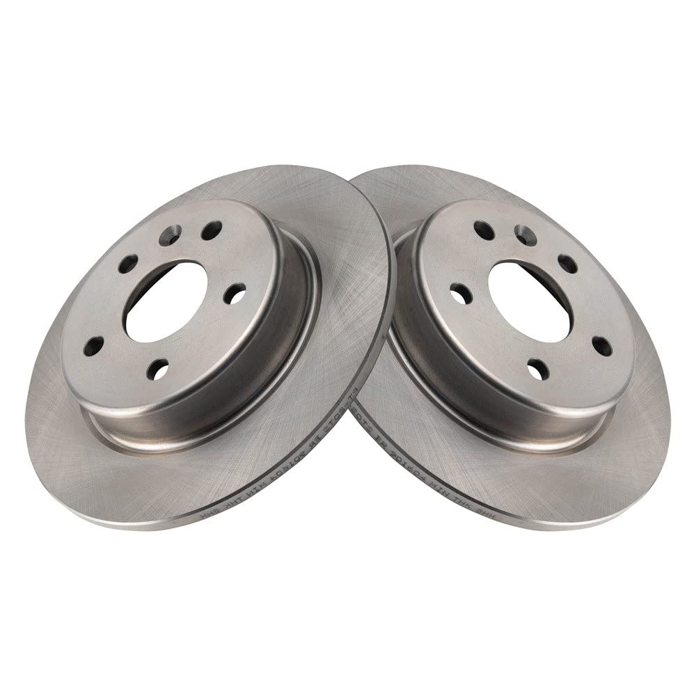 Trq Rear Brake Rotors Set Solid Compatible With 2017-2019 Chevrolet Bolt Ev 2016-2019 Cruze Volt