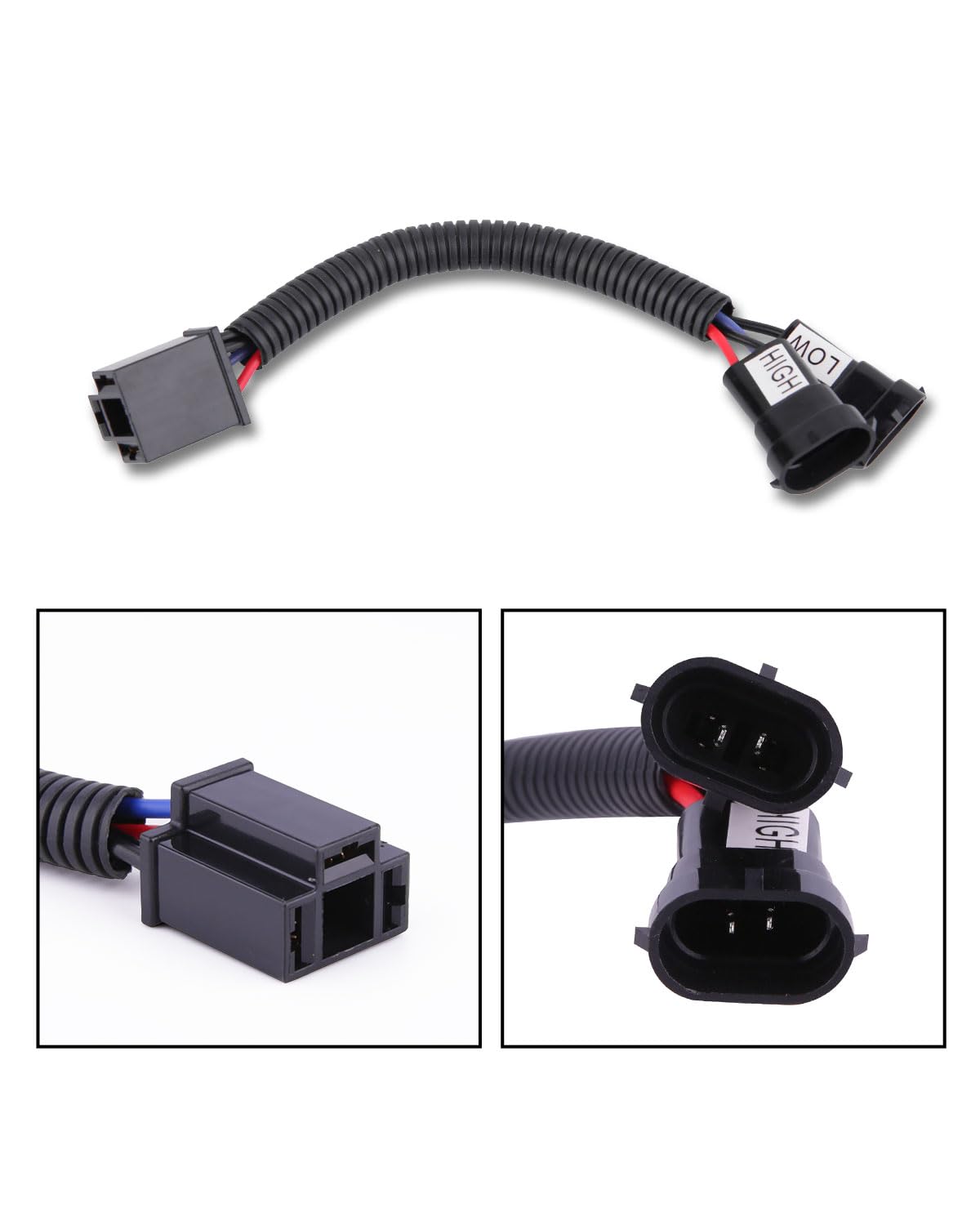 H4 To H9/H11 Wire Harness Adapter Compatible With Harley Davidson Motorcycle 2014 2015 2016 2017 2018 Street Glide Special Road
