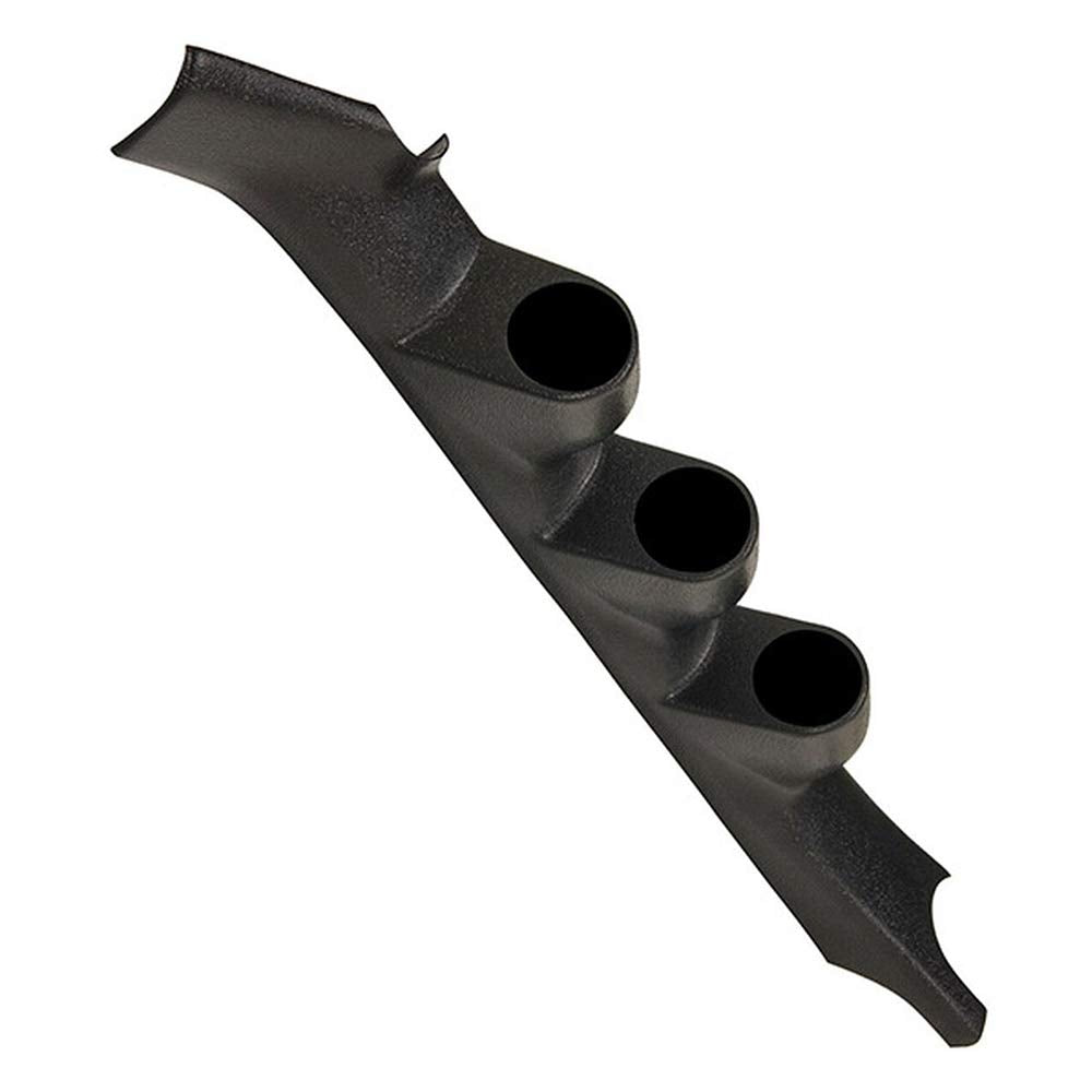 GlowShift Black Triple Pillar Gauge Pod Compatible with Chevrolet Chevy El Camino 2 Door G-Body 1978-1987 - ABS Plastic - Mounts