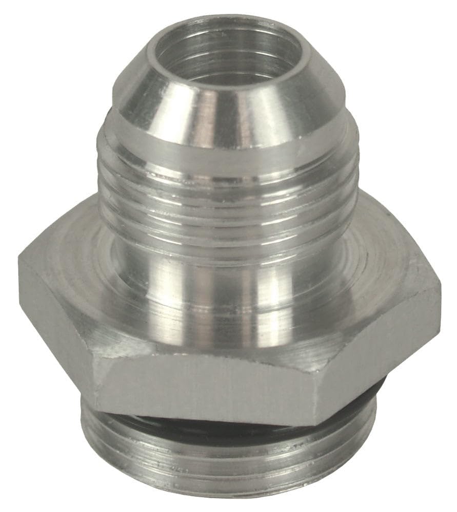 Derale 59108 -8AN x 5/8-18 Aluminum Adapter Fitting, Silver
