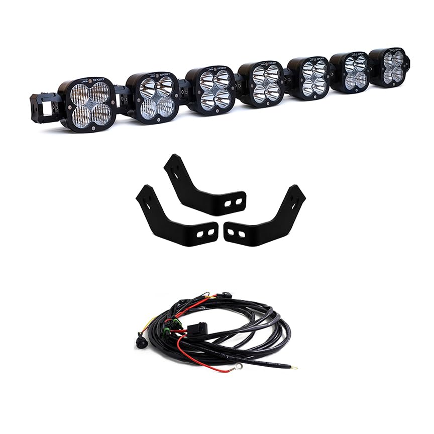 Baja Designs Xl Led Linkable Roof Bar Light Kit For Prinsu Sherpa Rack Fits Toyota 4Runner 2010-23, Fj Cruiser 2007-14, Tacoma 2